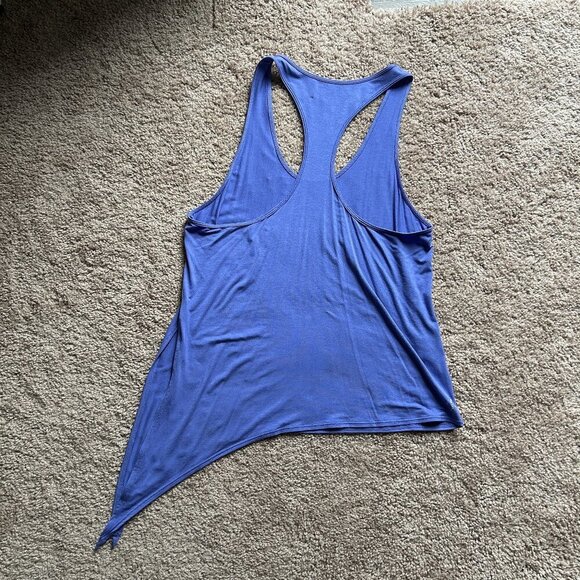 Curves and Combatboots Blue Side Tie Tank Top Size Medium - Picture 2 of 6